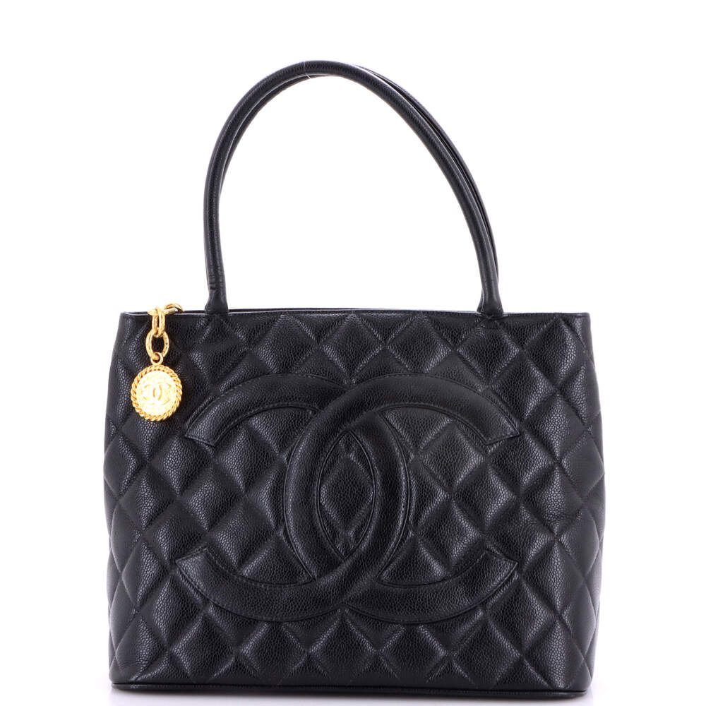 Chanel Medallion Tote Quilted Caviar #265097C29B